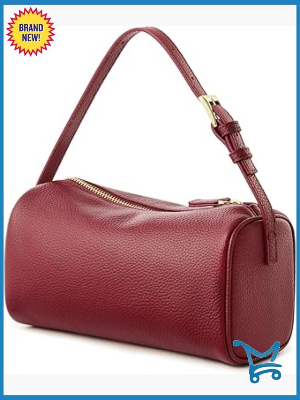 Small Leather Hobo Crossbody Bag with Adjustable Strap, Travel Purse